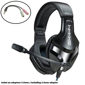 ACCESSORY POWER - ENHANCE GX-H4 -  Gaming Headset 3.5mm Mic and Headphone Jacks + USB-A adaptor