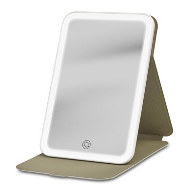 iHome Beauty - Mini miroir de courtoisie portable ultra fin avec étui