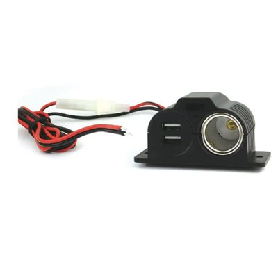 ArmorAll - 12V Power Socket with Dual USB - Black