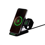 LAX Wireless 3 in 1 Charging Stand - Black