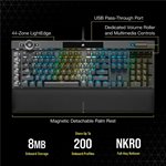 Corsair - K100 RGB Optical - Mechanical Gaming Keyboard - Corsair OPX RGB Optical