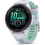 Garmin Forerunner 265S, Black Bezel with Whitestone Case and Whitestone/Neo Tropic Silicone Band