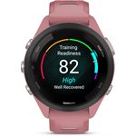 Garmin Forerunner 265S, Black Bezel with Light Pink Case and Light Pink/Whitestone Silicone Band