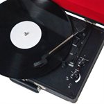 VICTOR Metro 3-Speed Portable Suitcase Turntable Record Player with Dual Bluetooth in & Out Black