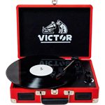 VICTOR Metro Dual Bluetooth Suitcase Turntable Red