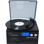 VICTOR Cosmopolitan 8-in-1 Turntable Music Center Black