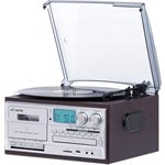 VICTOR Cosmopolitan 8-in-1 Turntable Music Center Espresso