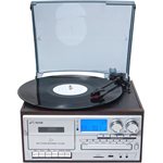 VICTOR Cosmopolitan 8-in-1 Turntable Music Center Espresso