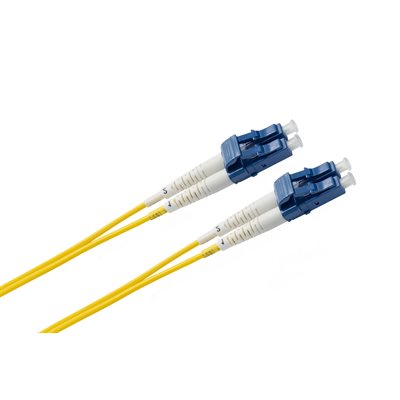 Optic.ca 2M Fiber Patch Cable OS2, LC/UPC-LC/UPC Senko, SM, Duplex, 2mm yellow Corning