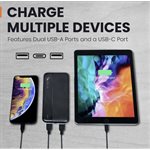 Emerge - Helix - Batterie externe 10,000 mAh avec deux ports USB-A