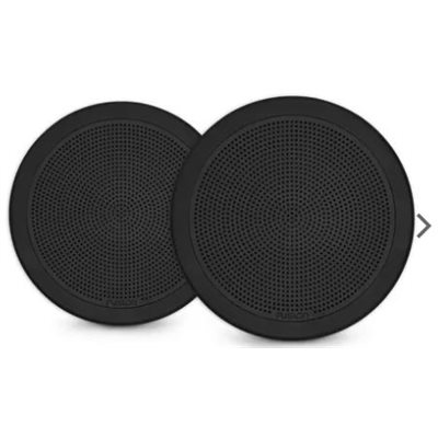 Garmin Fusion FM Series Marine Speakers, 6.5" 120-Watt Round Black Flush Mount (Pair)