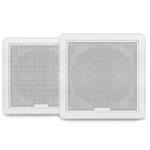 Garmin Fusion FM Series Marine Speakers, 6.5" 120-Watt Square White Flush Mount (Pair)