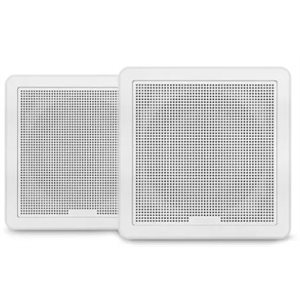 Garmin Fusion FM Series Marine Speakers, 6.5" 120-Watt Square White Flush Mount (Pair)