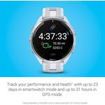 Garmin Forerunner 965, Titanium Bezel with Whitestone Case and Whitestone/Powder Gray Silicone Band