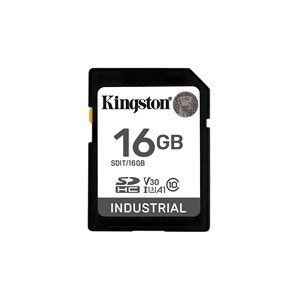 Kingston 16GB SDHC Industrial -40C to 85C C10 UHS-I U3 V30 A1 pSLC