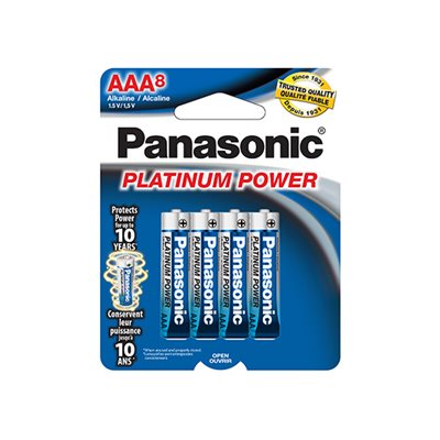 PANASONICPlatinumPowerAAAAlkalineBattery8Pack(LR03XE8B)