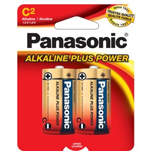 PanasonicAM2PA2BAlkalinePlusCCellBatteries-2Pack