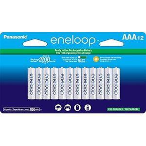 PanasonicEneloopPackof12Ni-MhPre-ChargedRechargeableAAABatteries