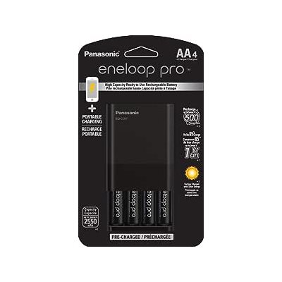 PanasonicKKJ87KHA4BAIndividualBatteryChargerw/AAEneloopProRechargeableBatteries-4PK