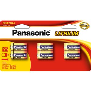 PanasonicCR123PA6BLithium3VCR123Non-rechargeableBattery-6Pack