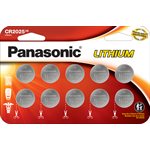 PANASONIC CR2025 3V Lithium Coin Cell Battery 10 Pack