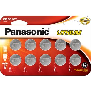 PANASONICCR20163VLithiumCoinCellBattery10PackWide