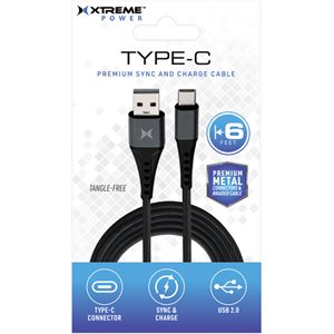 XTREME 6ft Type C to USB-A Cable