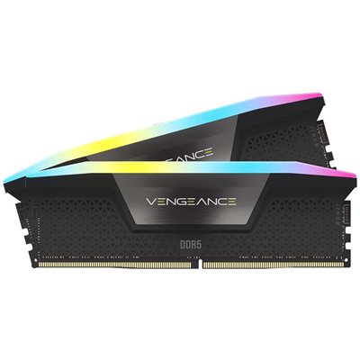 Corsair VENGEANCE RGB 32GB (2x16GB) DDR5 DRAM 6400MT/s C32 Memory Kit — Black