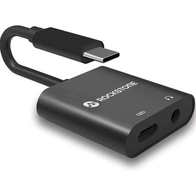 Rockstone - USB Type C to 3.5 mm Earphone & Charger Adapter