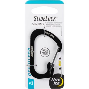 NITE IZE SlideLock Carabiner Stainless Steel #3 - Black