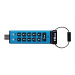 Kingston 16GB USB-C IronKey Keypad 200C, FIPS 140-3 Lvl 3 (Pending) AES-256