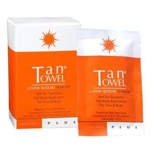 TAN TOWEL PLUS HALF BODY Self Tanning Towelettes 10 PACK HBPL10