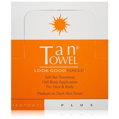 TAN TOWEL PLUS HALF BODY Self Tanning Towelettes 50 PACK HBPL50