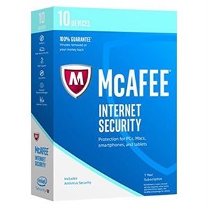 McAfee - Internet Security 1Y-10U Box