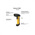 Adesso Bluetooth Antimicrobial Waterproof  CCD Barcode Scanner