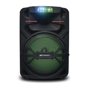 Emerson - Portable 12'' Bluetooth party speaker with disco lights