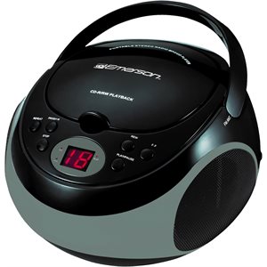 Emerson - Lecteur CD portable EPB-3000 avec radio stéréo AM/FM - Noir