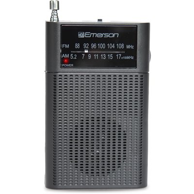 Emerson - Portable AM/FM Radio - Black