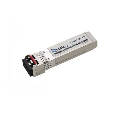 Optic.ca 25GBASE-ER SFP28, 1310NM, 30KM (w/o FEC), 40KM (with FEC), SMF, 100% INTEL COMPATIBLE