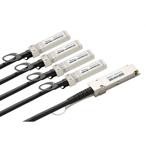 Optic.ca 40GBASE-QSFP+ TO 4X10G SFP+ PASSIVE TWINAX CABLE, 1 METER LENGTH, 100% CISCO COMPATIBLE