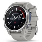 Garmin Descent Mk3 – 43 mm, Stainless Steel with Fog Gray Silicone Band