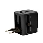 ReTrak - Universal Travel Adapter with USB - Black