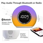 iHome iBT32W Bluetooth Color Changing Alarm FM Clock Radio with USB Charging