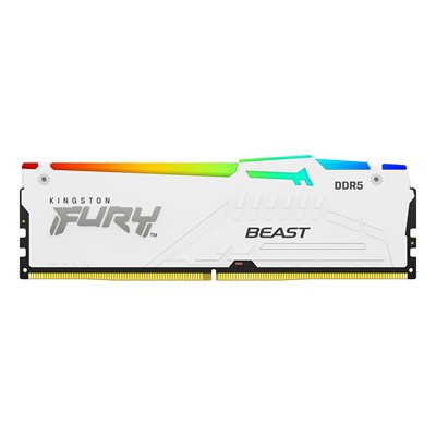 Kingston 16GB 6000MT/s DDR5 CL30 DIMM FURY Beast White RGB XMP