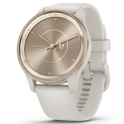 Garmin vivomove Trend, Peach Gold Stainless Steel Bezel with Ivory Case and Silicone Band