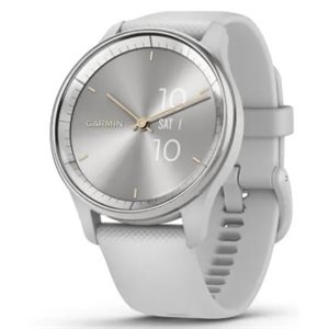 Garmin vivomove Trend, Silver Stainless Steel Bezel with Mist Gray Case and Silicone Band