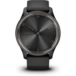 Garmin vivomove Trend, Slate Stainless Steel Bezel with Black Case and Silicone Band