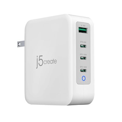 j5Create JUP43130 130W GaN USB-C 4-Port Charger