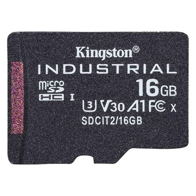 Kingston 16GB microSDHC Industrial C10 A1 pSLC Card Single Pack w/o Adapter