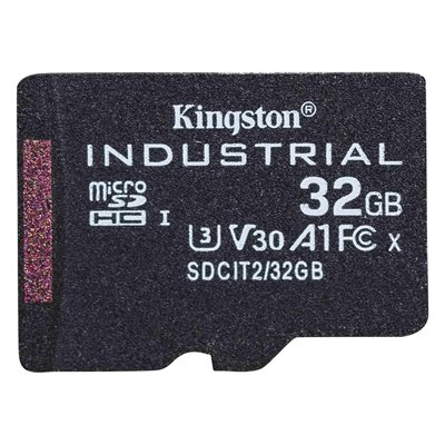 Kingston 32GB microSDHC Industrial C10 A1 pSLC Card Single Pack w/o Adapter
